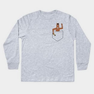 Bojack Sleeping In Your Pocket Kids Long Sleeve T-Shirt